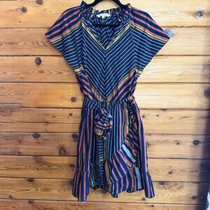 Anthropologie Ranna Gill Sibyl Shimmer Mini Dress Small
